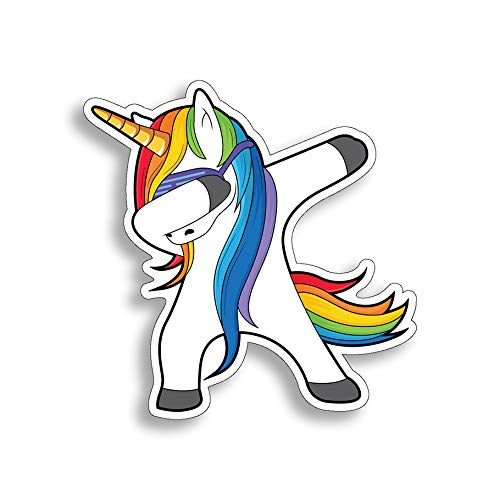 Dab Unicorn Sticker Car Truck Laptop Cup Window Bumper Graphic Cute Dabbing Animal Die Cut Vinyl Decal