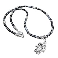 Algopix Similar Product 10 - Hamsa Fatima Amulet Charm Mens