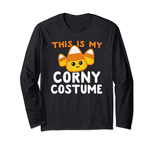 Candy Corn Shirt Halloween Lazy Costume Men Women Kids Manga Larga