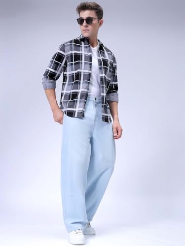 Image of The Indian Garage Co Men Skater Fit Solid Mid-Rise Jeans