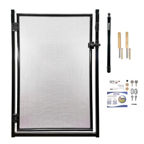DIY Pool Fencing: U-Safe Pool Fence Gate Kit, 4 Foot, Black