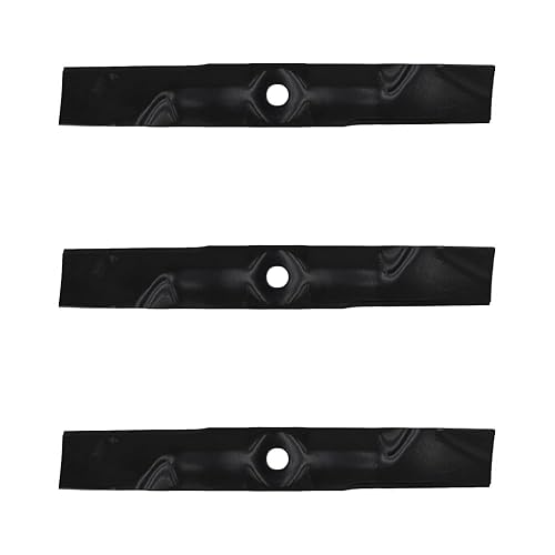 RAParts (3) cuchillas de cortacésped para John Deere LT166 LT170 LT180 LT190 se adapta a cubiertas convertibles de 48 pulgadas