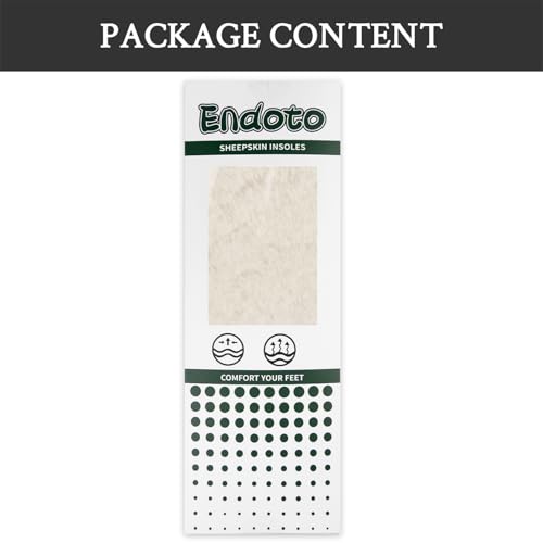 Image of Endoto Sheepskin Insoles for UGG Men Slipper Replacement Inserts(Size:Men13-EU46)