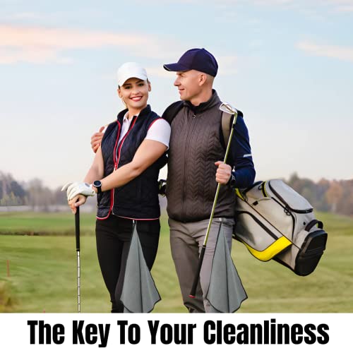 Pack Of 3 Microfiber Golf Towel, Strong Absorbent Quality With Orange Petal Technology, Golf Towel For Golf Bags For Men, Suitable Size For Golf Cart Bag, Attractive Golf Gift Pack #TOP5