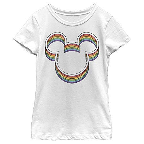 T-shirt Disney fille blanc manches courtes col rond imprimé taille S