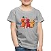 Spreadshirt Der Kleine Drache Kokosnuss Freunde Kinder Premium T-Shirt, 98-104, Grau meliert