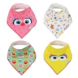Copper Pearl Baby Bandana Drool Bibs for Drooling and Teething 4 Pack Gift Set Abby and Pals, Soft Set of Cloth Bandana Bibs for Any Baby Girl or Boy, Cute Registry Ideas for Baby Shower Gifts