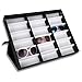 Produktbild Brillen Aufbewahrung,Brillenaufbewahrung,Sonnenbrille Display Box, 18 Slots Grids Brillen Aufbewahrungskoffer mit Klappständer Deckelschale für Brillen Brillen Schmuck Organizer