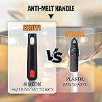 Silicone Spatula Turner Set of 3, Beijiyi 600°F Heat Resistant Cooking Spatulas for Nonstick Cookware, Large Flexible Kitchen Utensils BPA Free Rubber Spatula Set for Egg, Pancake, Fish, Burger - Image 5