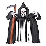 EBANKU 10FT Halloween Inflatable Ghost Archway Outdoor, Blow up Haunted Arch with Build-in LEDs, Halloween Outdoor Garden Lawn Yard Party Decorations