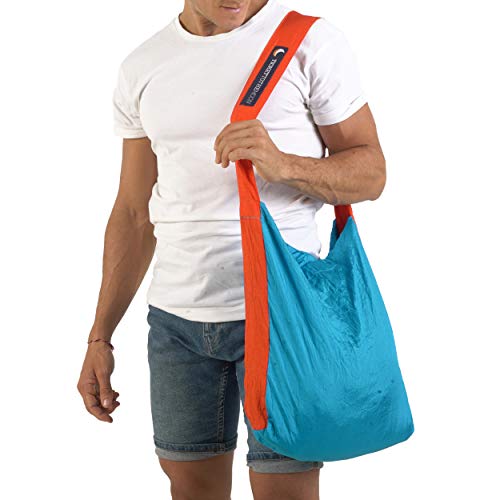 TIcket to the Moon Eco Bag – Aqua/Orange (2022), Medium (20L)