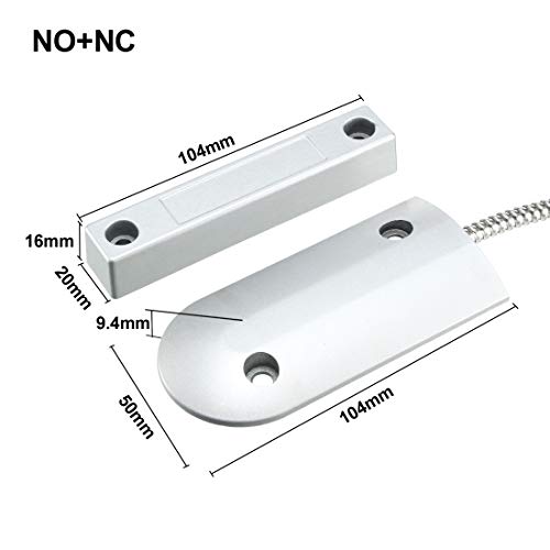 Interruptor magnético para puerta de garaje sensor cableado color blanco 3