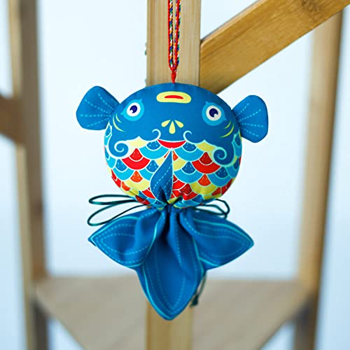 2 bolsas sabanillas con forma de pez azul oscuro miniatura 1