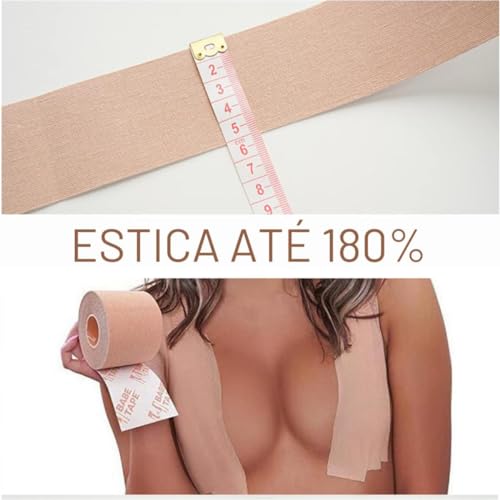 Fita Adesiva para Levantar Seios Rolo Impermeável Push Up 5 Metros Bege