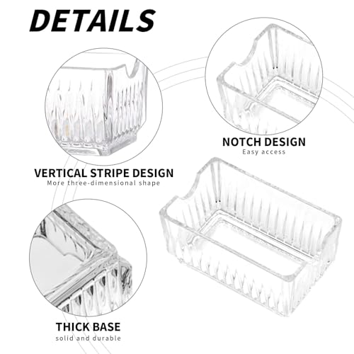 8Pcs Sugar Packet Holder, Acrylic Clear Sugar Caddy Small Condiments Packet Holder Tea Bag Organizer Sweetener Packets Storage Sugar Caddy Dispenser for Coffee Bar Table Restaurant Hotel - Thumbnail 3