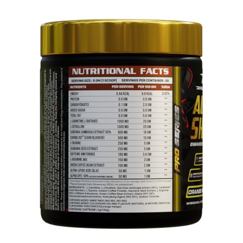 Image of Ripped Up Nutrition Alpha Shred Fat Burner - 150g, Orange Mango | With Carbliss for Blocking Carbs by 40-60% | Weight Management & Metabolism Booster | Enriched with Garcinia Cambogia, Coffee Bean Extra, Caffeine