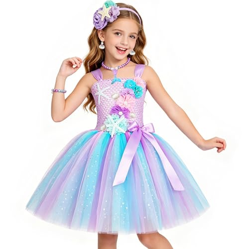 Disfraz de sirena para niñas 9-10 años miniatura 2