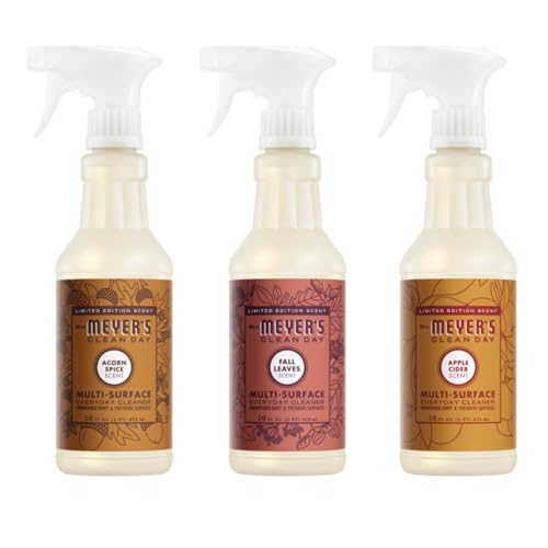 Image of MRS. MEYER'S CLEAN DAY Multi-Surface Cleaner 3 Pack Variety 16 OZ Each, 1 CT. (Acorn Spice + Apple Cider + Fall Leaves)