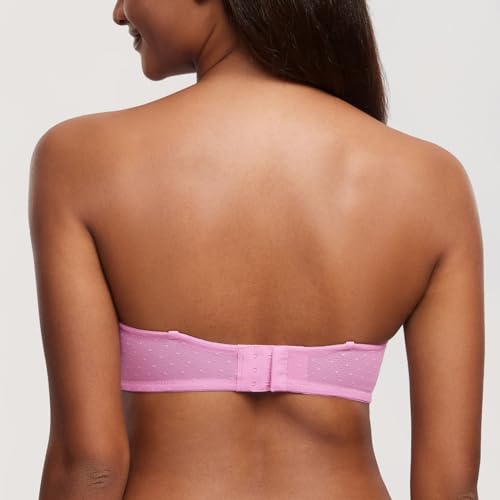 Image of DOBREVA Unlined Lace Strapless Bra Sexy See Through Plus Size Convertible Underwire Bras