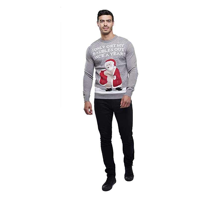 Broken StandardSeasons Greetings Christmas Novelty Knit The Greatest Snowman Jumper