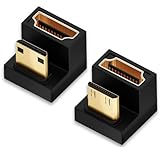 FUGSHIYI HDMIオス-HDMIメスアダプター 8K U型ミニHDMIアダプタ 180度角度付きMini 【2個セット】 上向き/下向き 延長アダプタ 8K@60Hz 4K@120Hz テレビ HDR フルHD 対応