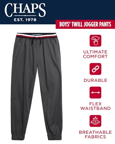 Chaps Boys' Pants - Pull On Stretch Twill Jogger Pants - Casual Pants for Boys (8-20)2