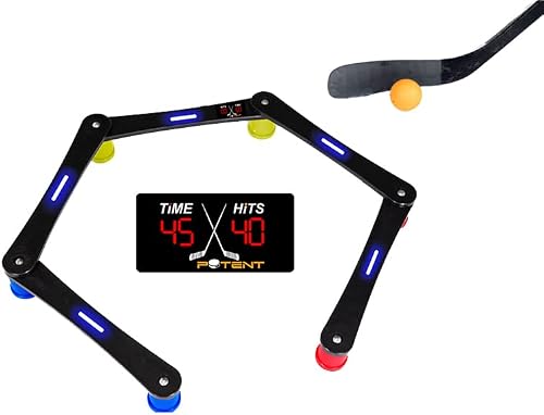 Potent Hockey Training Equipment - Digital Stickhandling Trainer - Portable Stick Handling Aid - On & Off Ice Tool - Practice Puck Control - Best Gift for Hockey Players - Trusted by The Pros