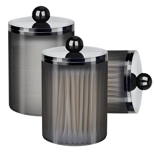 Zorplex Lot de 3 Boite Coton Tige, Distributeur de Cotons-Tiges en Acrylique avec Couvercles, Disques Démaquillants, Boules de Coton, Accessoires Cheveux et...