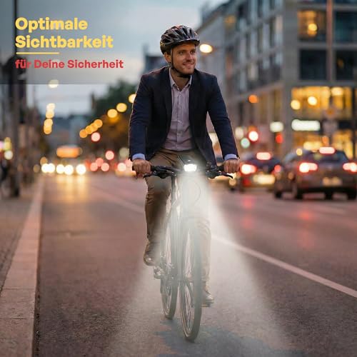 LED Fahrradlicht I StVZO zugelassen für Deine Sicherheit I Fahrradlampe I helles Fahrradleuchtenset...