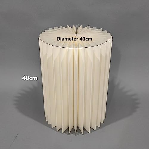 Support blanc 40 cm cylindrique rigide pour décors de tables de réception - 4