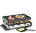 Produktbild Küchenprofi Raclette GRANDE8 aus Edelstahl, Raclette 8 Personen, 1200 Watt, 47 x 24,5 x 13,5 cm, antihaftbeschichtete Grillplatte, 8 Holz Raclette Schaber, stufenlos regulierbare Temperatur, Schwarz