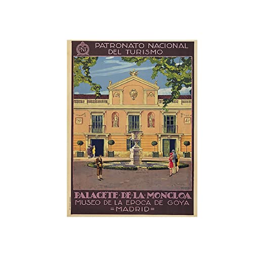 XNHXPH Spanien Madrid Tourismus Reise Poster und Drucke Kreative Leinwand Malerei Klassische Wandkunst Cover