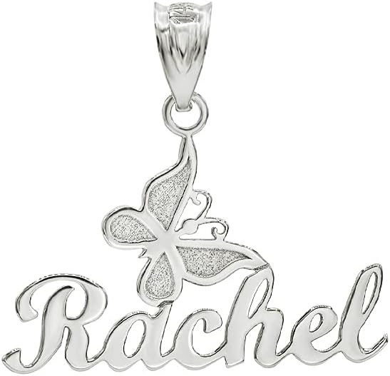 Certified 925 Sterling Silver Personalized Name Butterfly Pendant Custom Made Any Name
