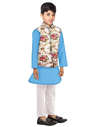 Image of Os mens kurta pyjama with nerhu jacket combination of baap-beta & father and son's | 100% cotton kurta pyjama | Nerhu jacket satin material