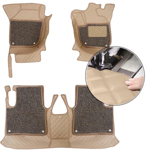 Image of 7D Economy Custom Fitted Car Mats Compatible with Maruti Ritz -Beige