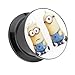 Piercingfaktor Ohr Plug Flesh Tunnel Piercing Ohrpiercing Picture Motiv 2 Minions Comic 10mm