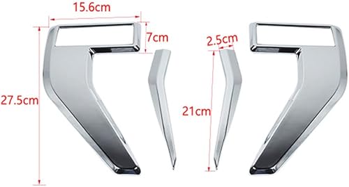 Miniatura 6 de SZDEDA Emblema de guardabarros lateral ABS para Ford F150 2021 2022, cubierta de salida de ventilación decorativa, accesorios para exteriores