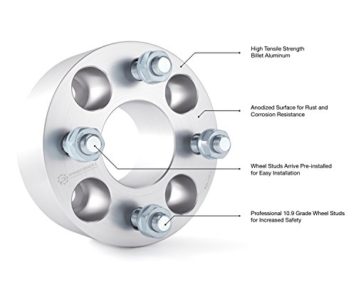 2 Inch Golf Cart Wheel Spacers (4X4 Bolt Pattern, 62Mm Bore, 1/2X20 Studs, Cone Seat Nuts) Compatible With Ez Go Ezgo Club Car (Widens Track By 4 Inches) 4X101.6 50Mm 2Pcs #TOP4