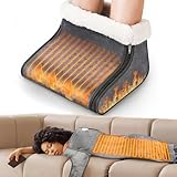 Electric Foot Warmer, Heated Slippers Heating Pad for Feet Back Shoulders Pain/Cramps Relief, Christmas Gifts for Women/Men, Detachable and Washable Lining, 4 Timer & 6 Temperature Settings