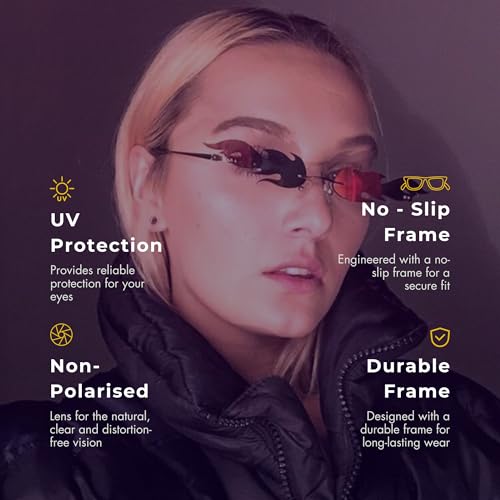 Image of Fire style Glasses Sun Glasses Stylish and Trendy party glasses Multicolor | Fire Flame Sunglasses Flame Rimless Sunglasses Rimless Wave Glasses Fire Shape Glasses Eyewear