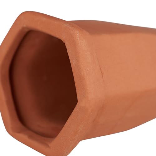 Relaxdays Tonkegel Bewässerung, Gießkegel 8er Set, für 1,5 L PET-Flaschen, Zimmerpflanzen & Balkonkästen, terrakotta