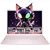 Pryloxen Ordinateur Portable 14.1" Rose - Écran IPS 2K (2160x1440), Processeur Quad-Core N5105, 16 Go RAM, 512 Go SSD, WiFi 5G/BT 4.2, Webcam, Clavier Rétroéclairé