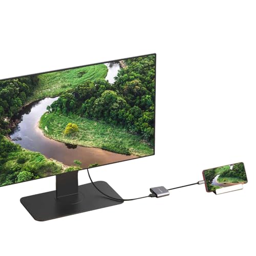 Image of amazon basics 2-in-1 USB C to HDMI and USB A Adapte, USB C Male to USB 3.0 Female Adapter
