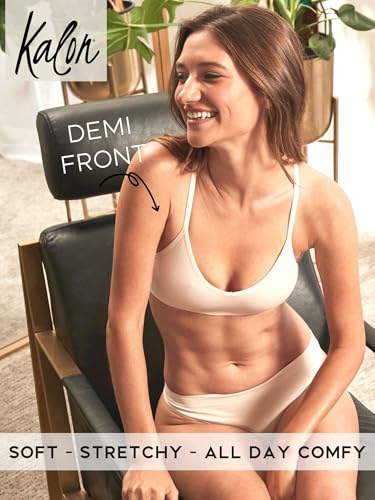 Image of Kalon Women's 4 Pack Racerback Sports Bralette Seamless Wireless Comfort Bra
