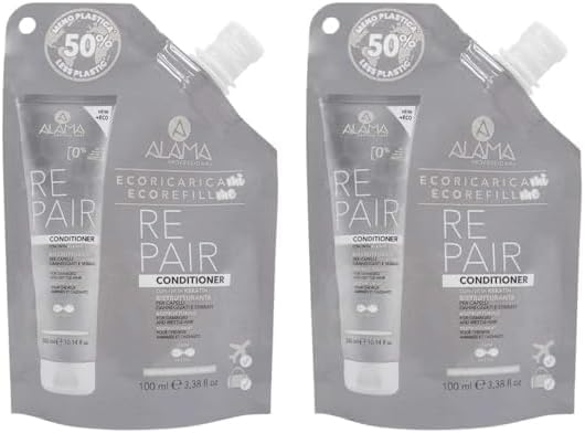 Alama Repair Conditioner Ristrutturante Per Capelli Danneggiati Con Cheratina 100ml (Confezione da 2)