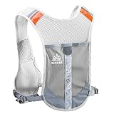TRIWONDER Mochila Reflectante Ligero Chaleco de Hidratación para Trail Running Ciclismo Marathoner Profesional Hombre Mujer (B - Gris - Solo Chaleco)
