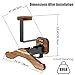 BoldByPIN Motorcycle Helmet Holder - Wall Mount Rack, Solid Wood & Heavy Duty Steel, for Motorcycle/Football/Cycling/Skiing/Tactical Gear