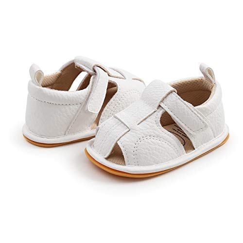 Image of RVROVIC Baby Boys Girls Sandals Premium Infant Summer Outdoor Shoes PU Lightweight Soft Anti-Slip Sole Toddler Prewalker