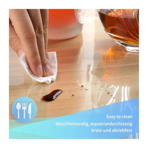 Nappe transparente imperméable en vinyle cristal pour protéger votre table
