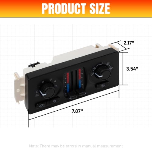 599-210XD AC Climate Control Panel Compatible With 2002-2009 Chevy GMC Buick Cadillac Isuzu Saab, Fir for Silverado Avalanche Suburban Tahoe Trallblazer Sierra Envoy Yukon 9-7X - Thumbnail 6
